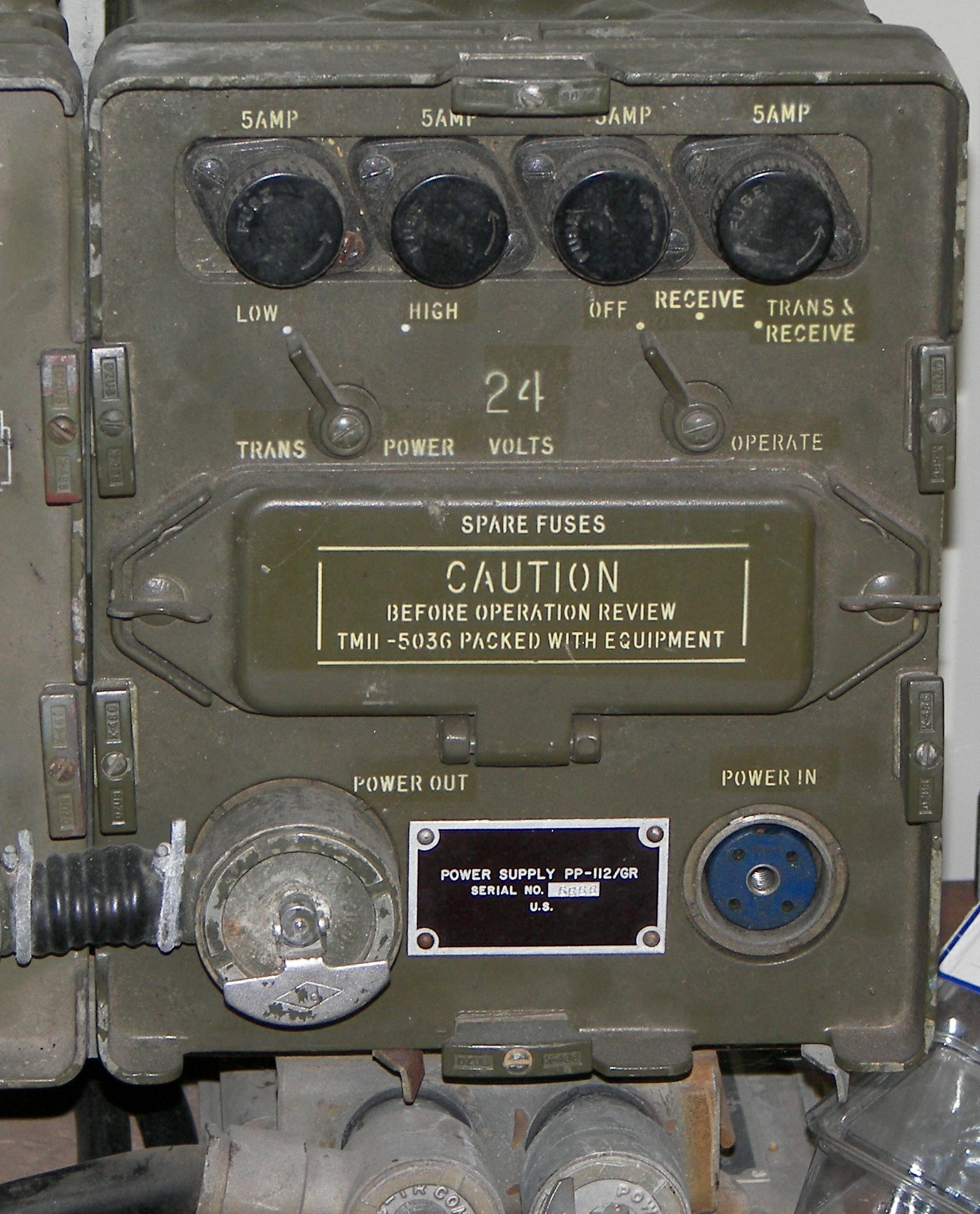 ReceiverTransmitter RT68/GRC and Power Supply PP112/GR